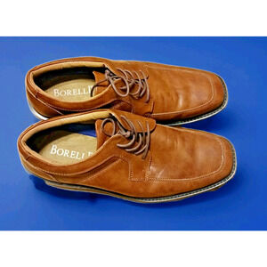 Borelli Stanton Oxford Men's Size 10.5 M Cognac Brown